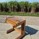 Set 3 nesting tables oak veneer 1970s brutalist