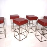 Ensemble de 6 tabourets de bar De Sede DS 218/55 par Paolo Piva, 2000
