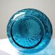 Antique turquoise art nouveau blown glass vase