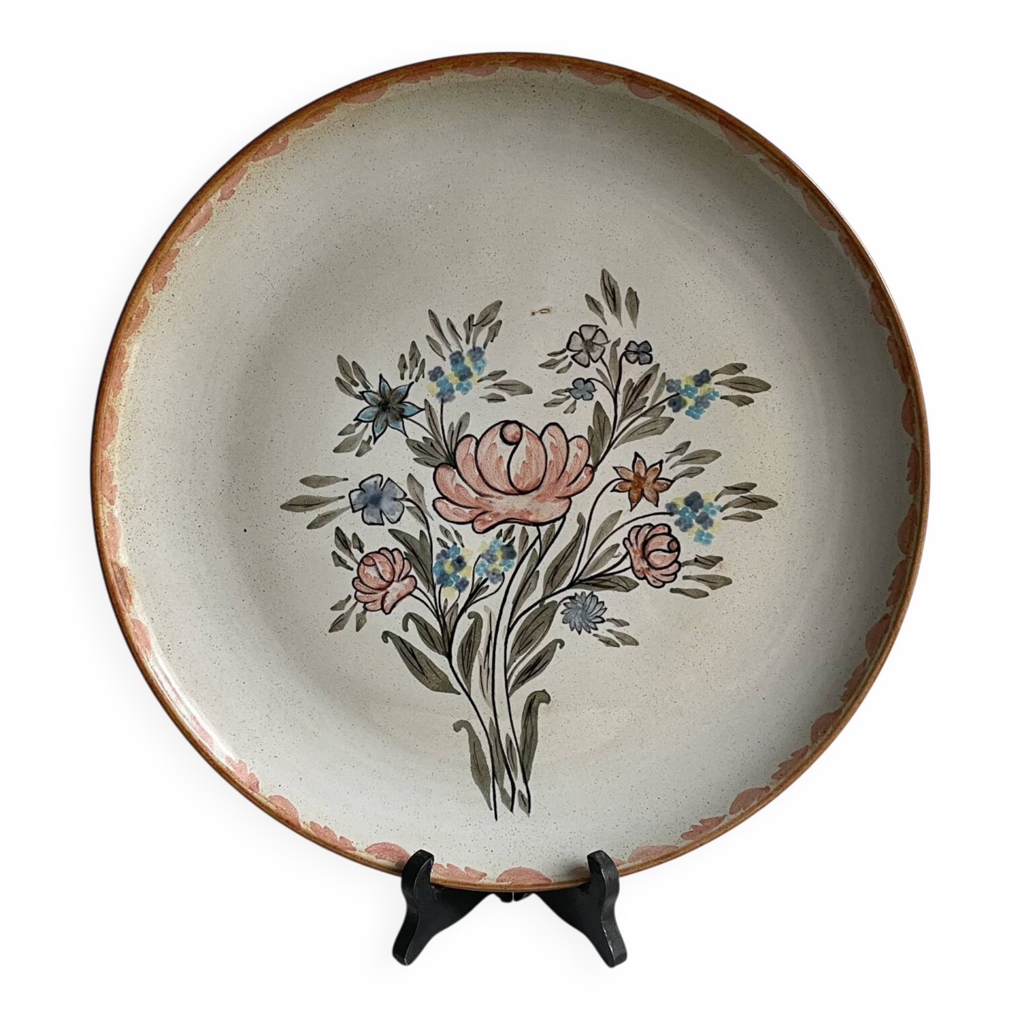 Glazed stoneware dish – France, mid-20th century