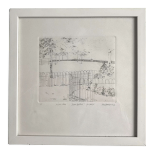 Eau-forte signée de peter stevenson,