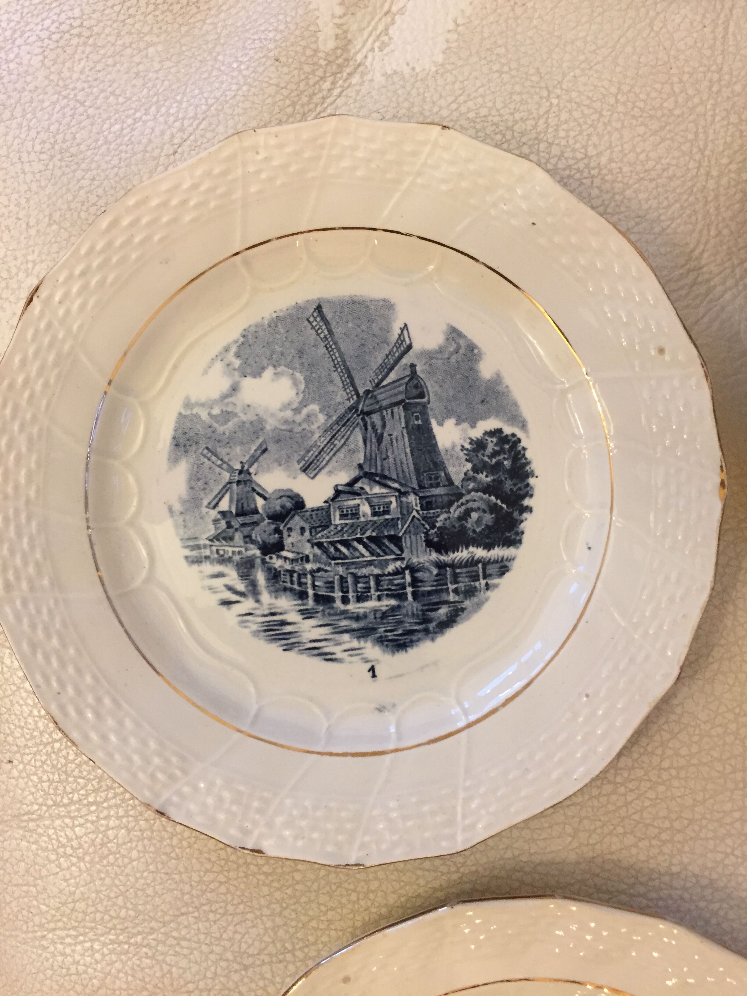 6 plates Delft series Moulin des loups & Hamage Nord