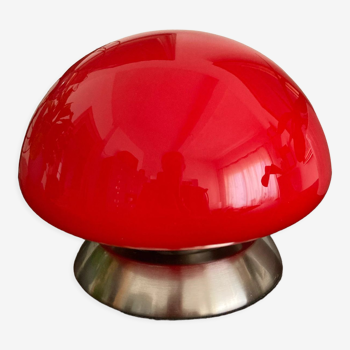 Lampe champignon tactile rouge