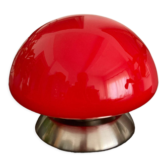 Lampe champignon tactile rouge