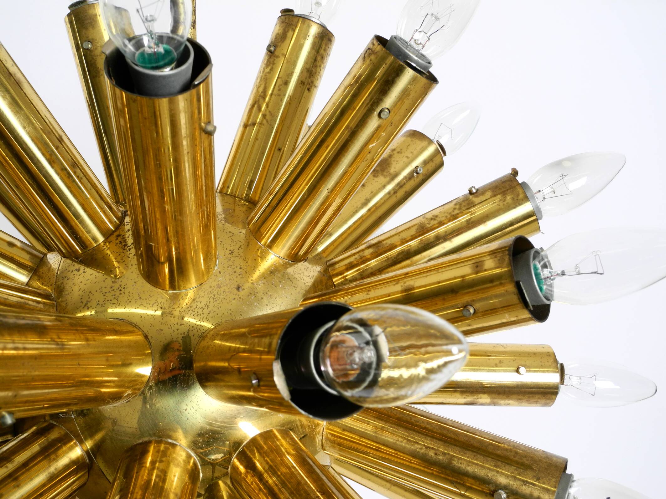 XXL 1960s Space Age brass ceiling lamp by J.T. Kalmar with 43 arms | 66 cm
