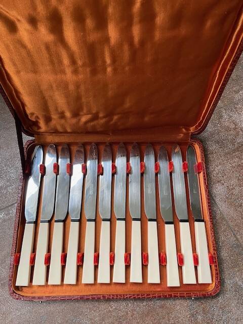 VINTAGE BOX OF 12 KNIVES from the 1950s-60s