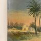 Old painting, orientalist landscape, signed, XX century