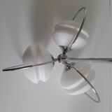 Suspension chrome and glass chandelier