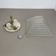 Cubic satin white glass wall light by glashütte limburg attrib., germany 1980s