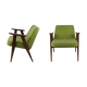Pair Of Vintage Danish Style Green Armchair 60'S