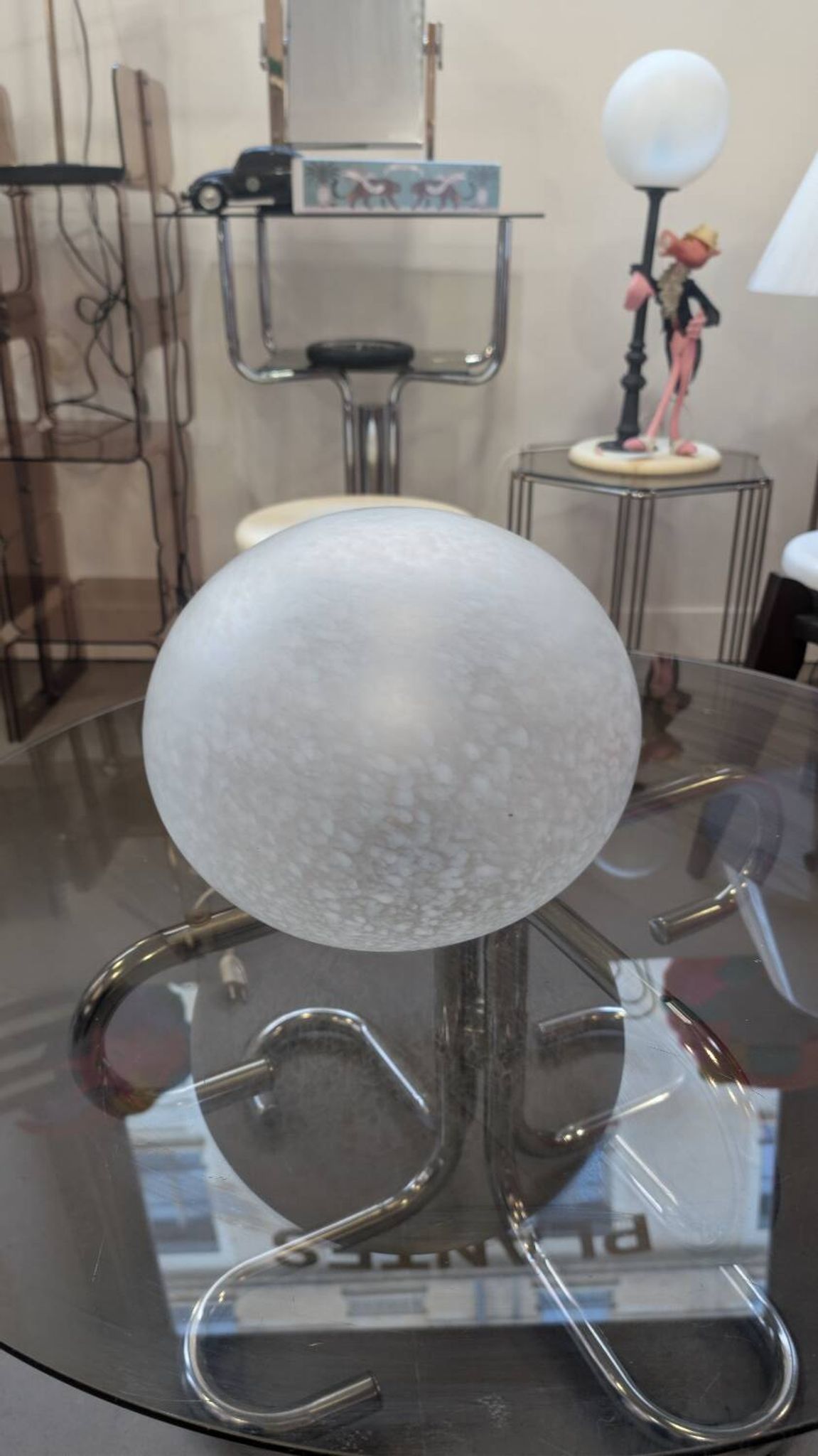 Lampe galet verre italien années 70/80