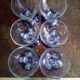 Lot de 6 verres pied bleu