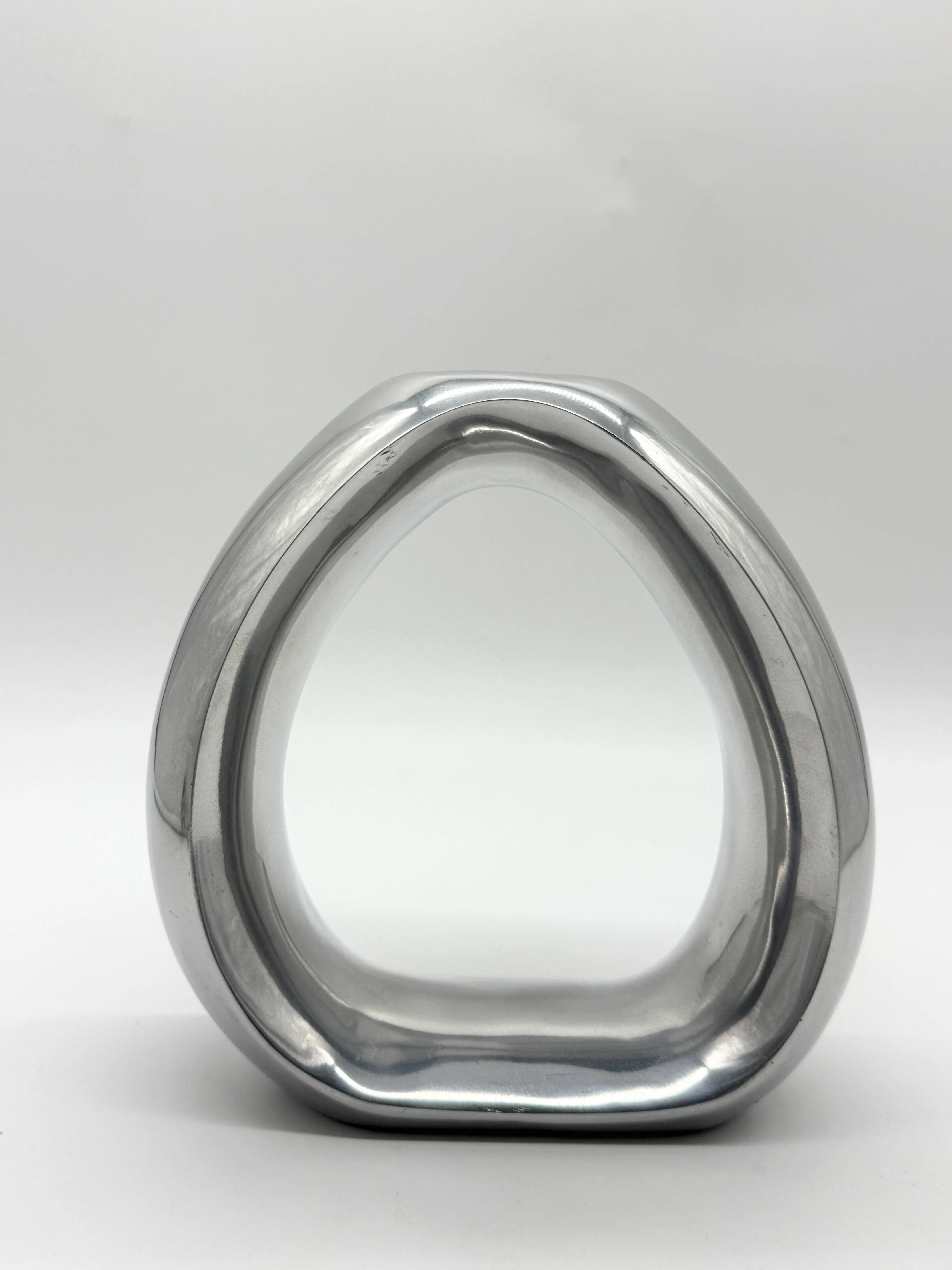 Biomorphic vase in cast aluminium, 1970s