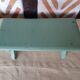 Footrest, green bench