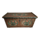 Antique French pine chest – 1838, painted folk art