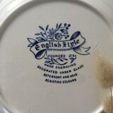 Blue English dessert plates