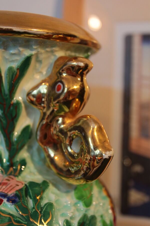 Vase balustre aux poissons, Cerdazur (v. 1950-60)