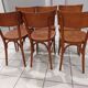 Suite of 6 chairs by bistrot baumann in the 1950s