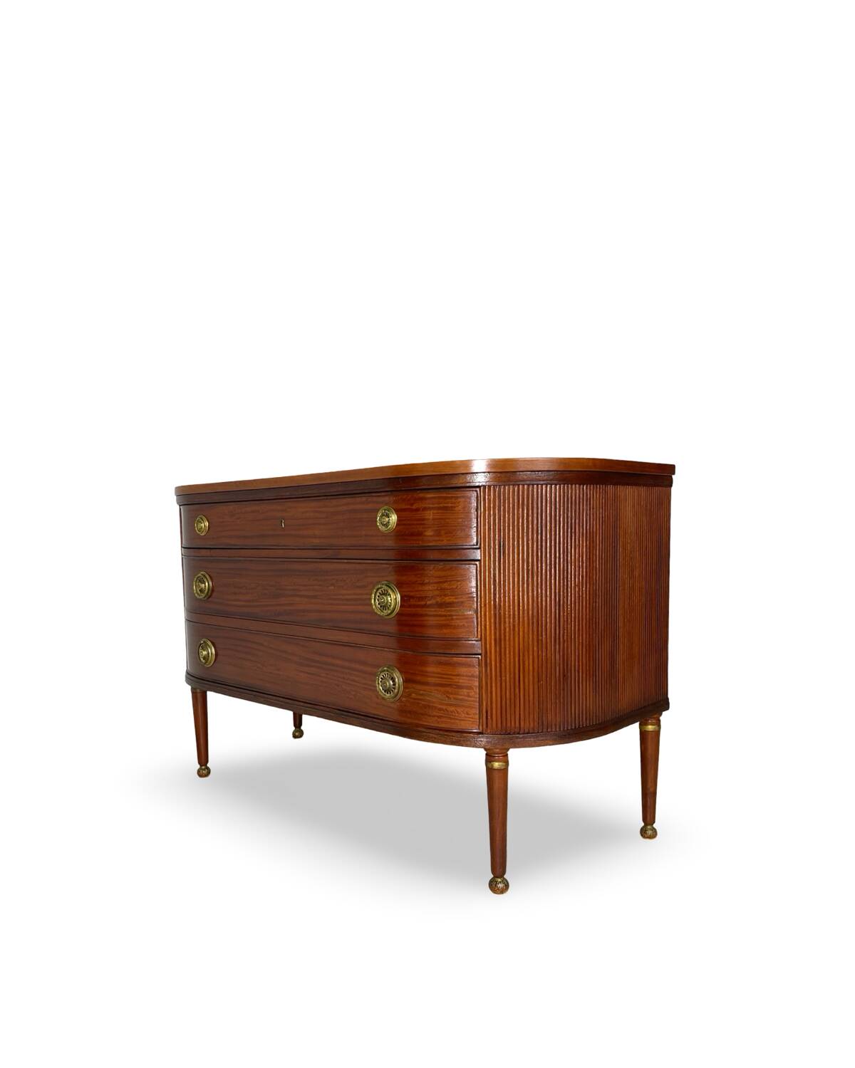 Large half-moon shaped chest of drawers/hall console, 1930s/1940s.