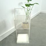 White metal vintage umbrella holder, umbrella stand