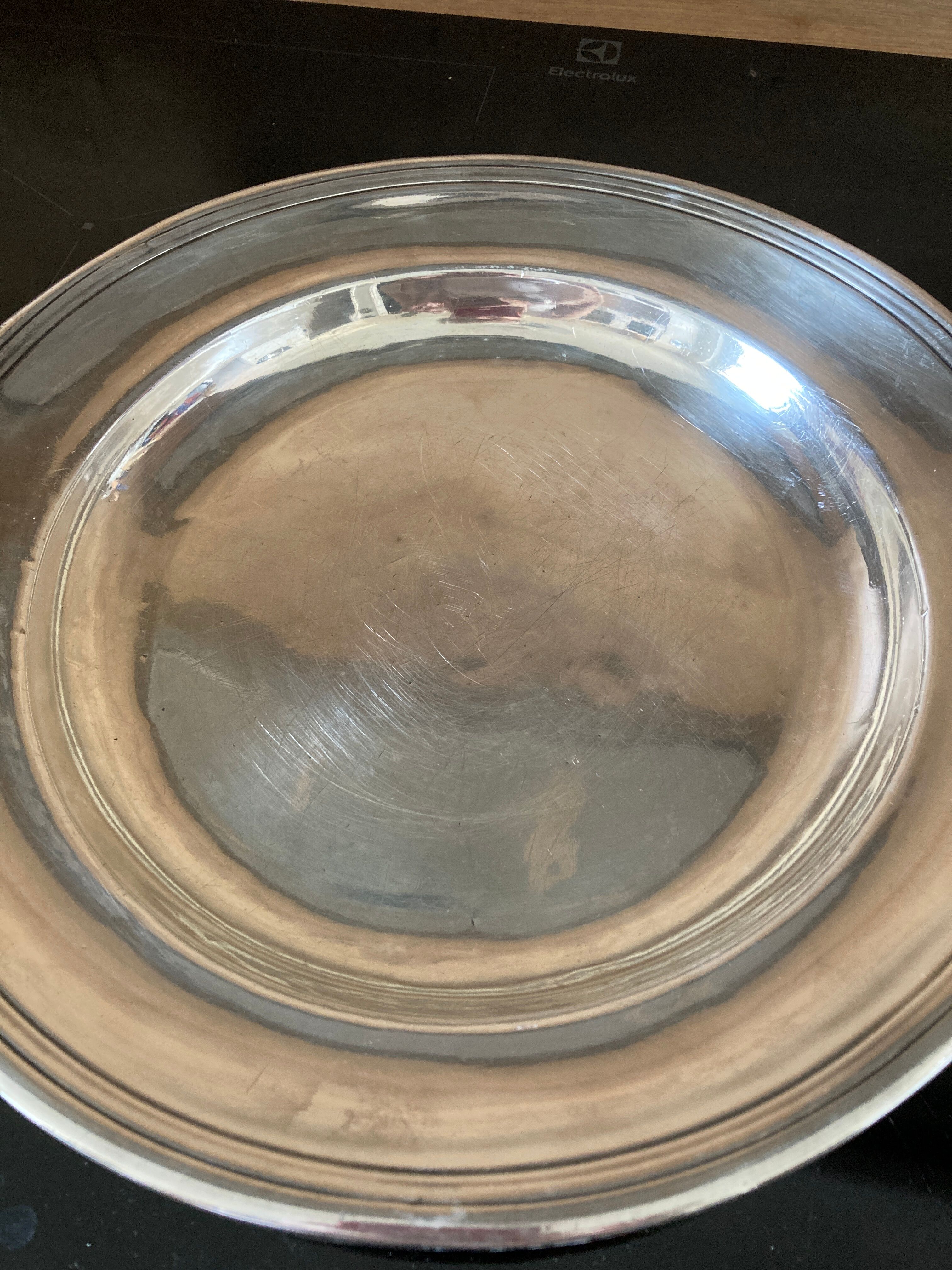 Silver metal dish