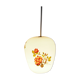 White opaline pendant lamp bouquets of roses from the 1970s.
