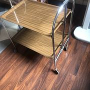 Vintage foldable modular table in formica with chrome legs.