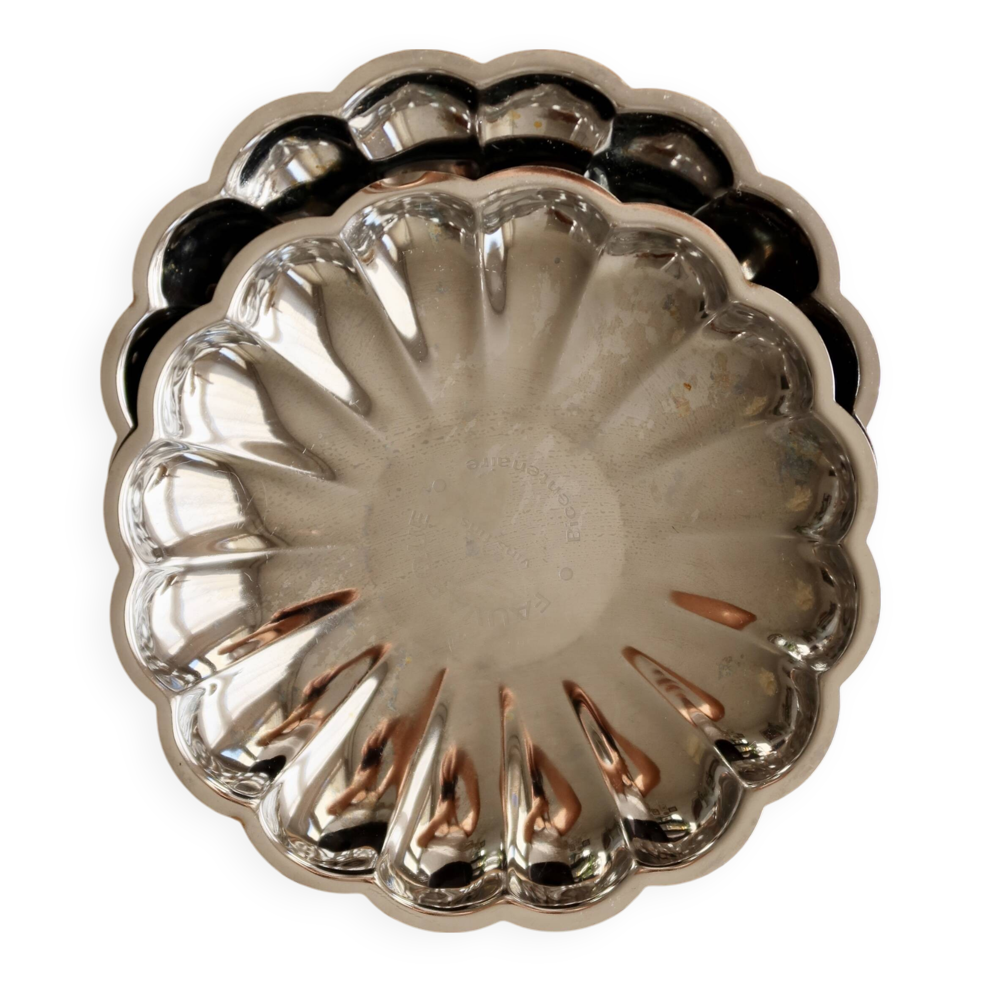 Coupelles vintage acier inoxydable style bistrot