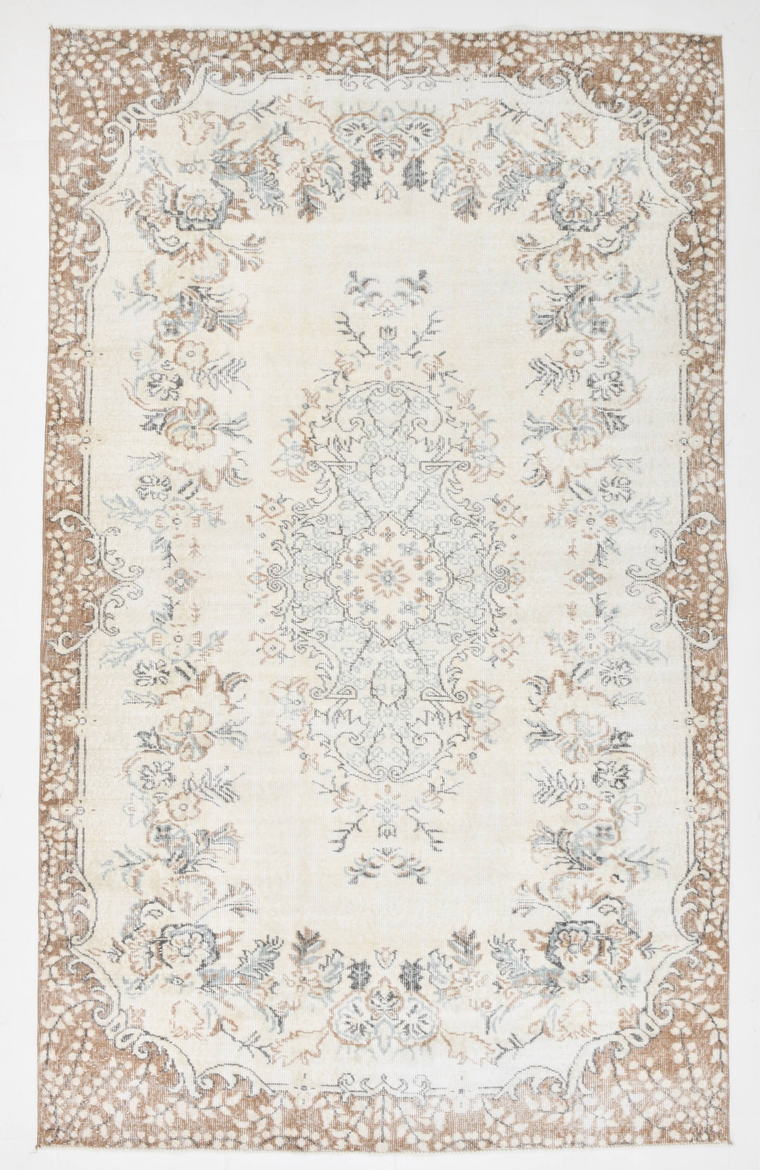 Beige & Brown Turkish Vintage Rug 166x272Cm SK 21860