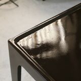 Fiberglass table, brown, France, circa 1970