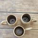 Lot de 3 mugs vintage en grès "Grand Feu" d'Arts-Céram beige brun ocre
