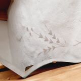 Beveled and chiseled art deco mirror