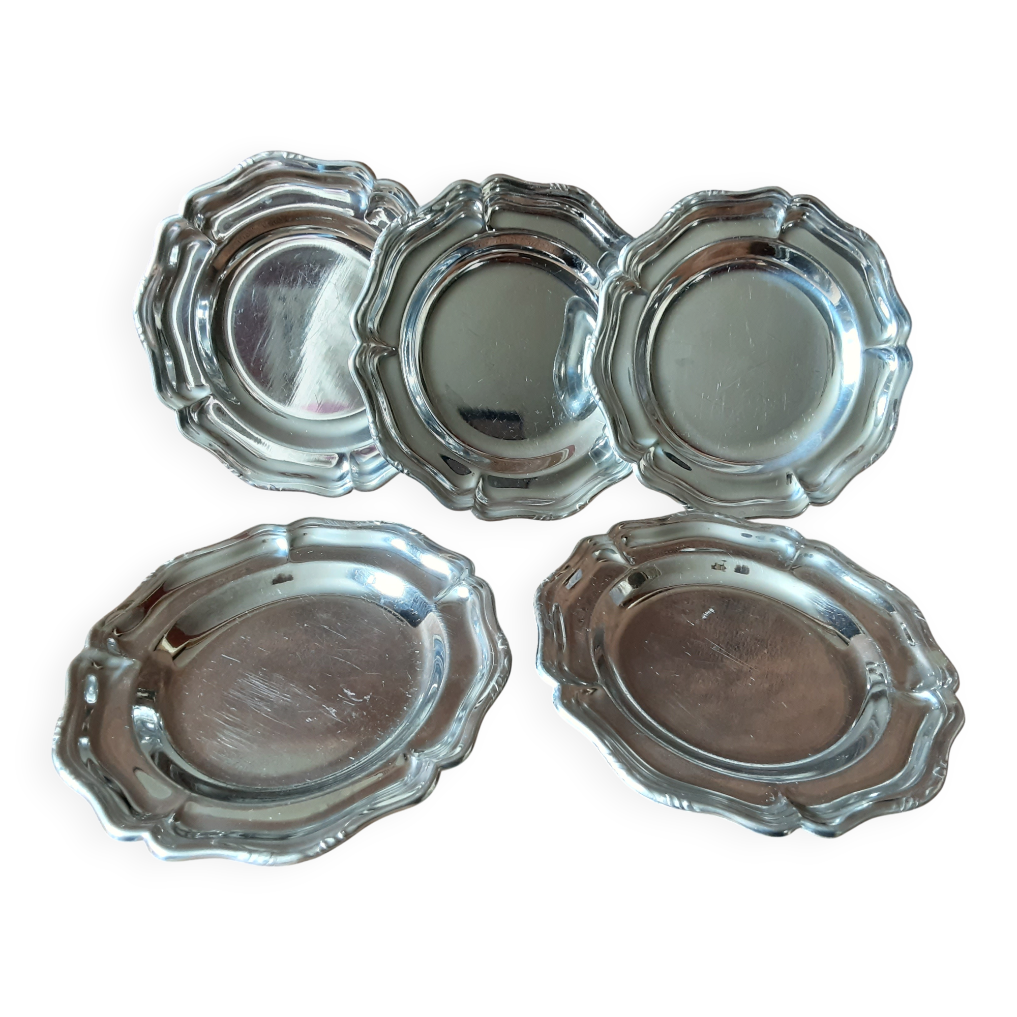 Set of 5 metal coasters