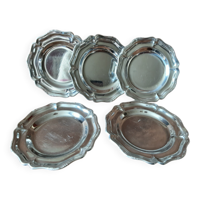 Lot de 5 sous verres métal