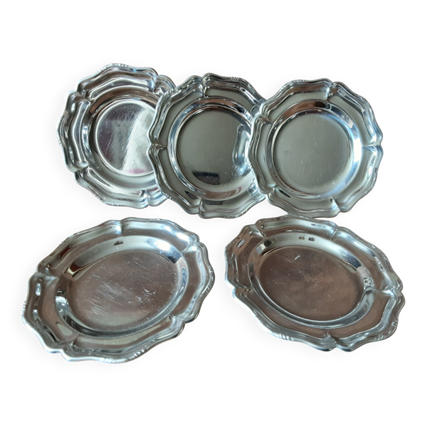 Lot de 5 sous verres métal