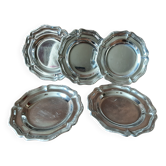 Lot de 5 sous verres métal