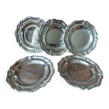 Lot de 5 sous verres métal