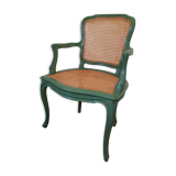 Restyled canned convertible armchair