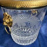 Cut crystal ice bucket – bronze mount