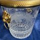 Cut crystal ice bucket – bronze mount