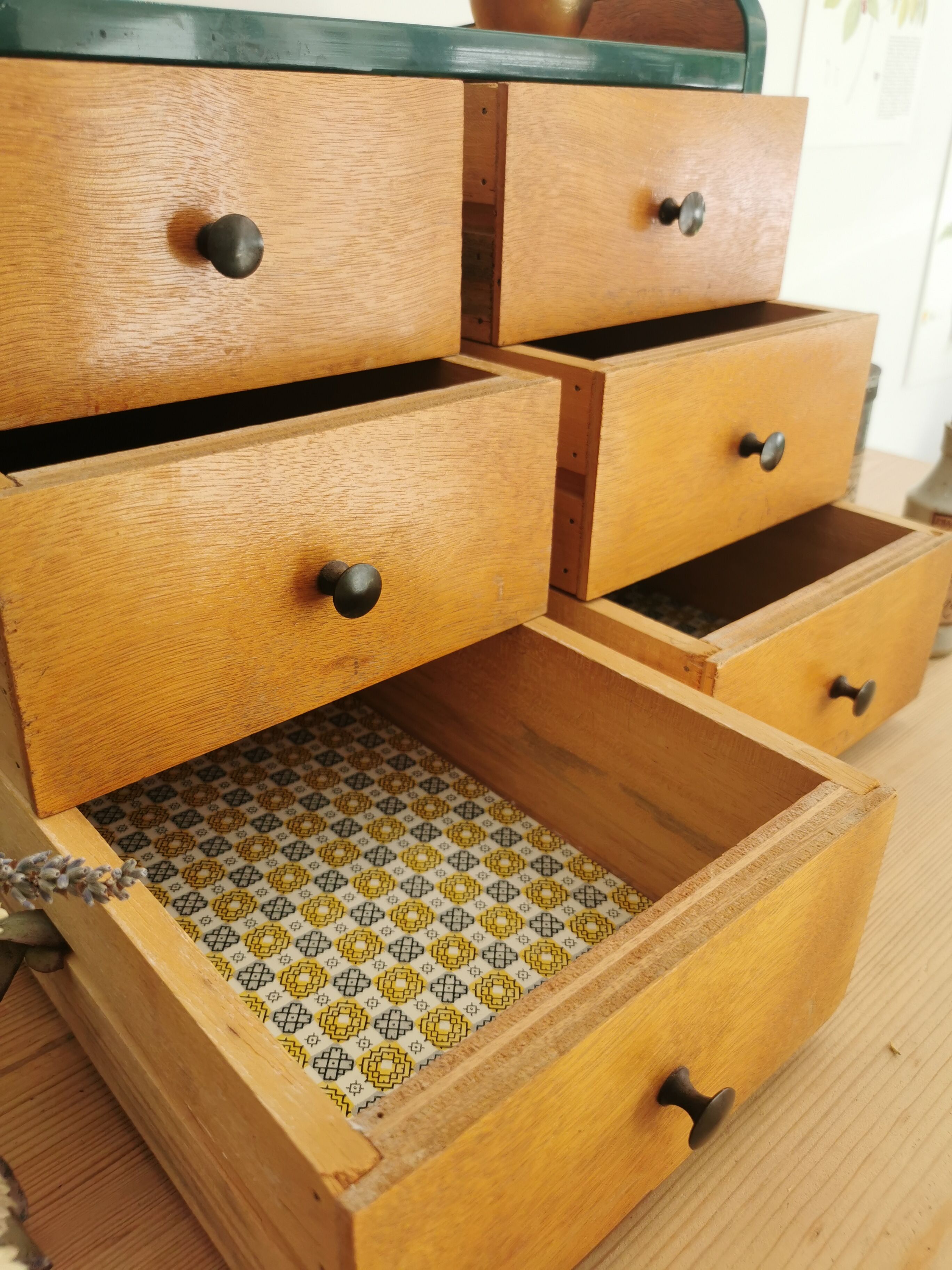 Haberdashery furniture 6 vintage drawers