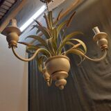 3-light metal vegetal pattern chandelier