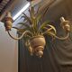 3-light metal vegetal pattern chandelier