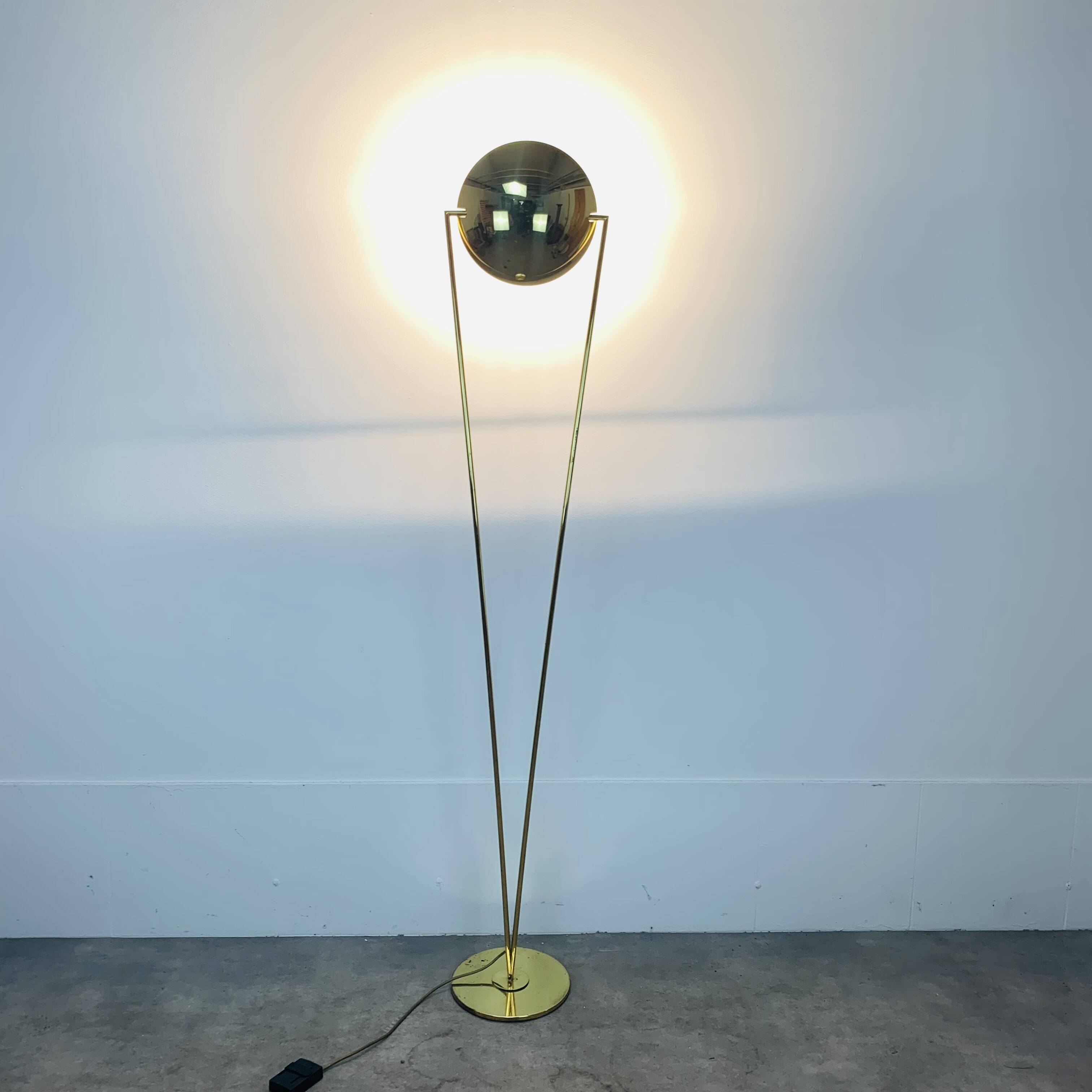 Victory Floor Lamp by Studio Artoff, Gold Brass, 1980s