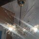 Profili studio chandelier gold plated and Swarovski crystal