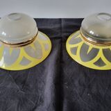 Pair of art deco day shades