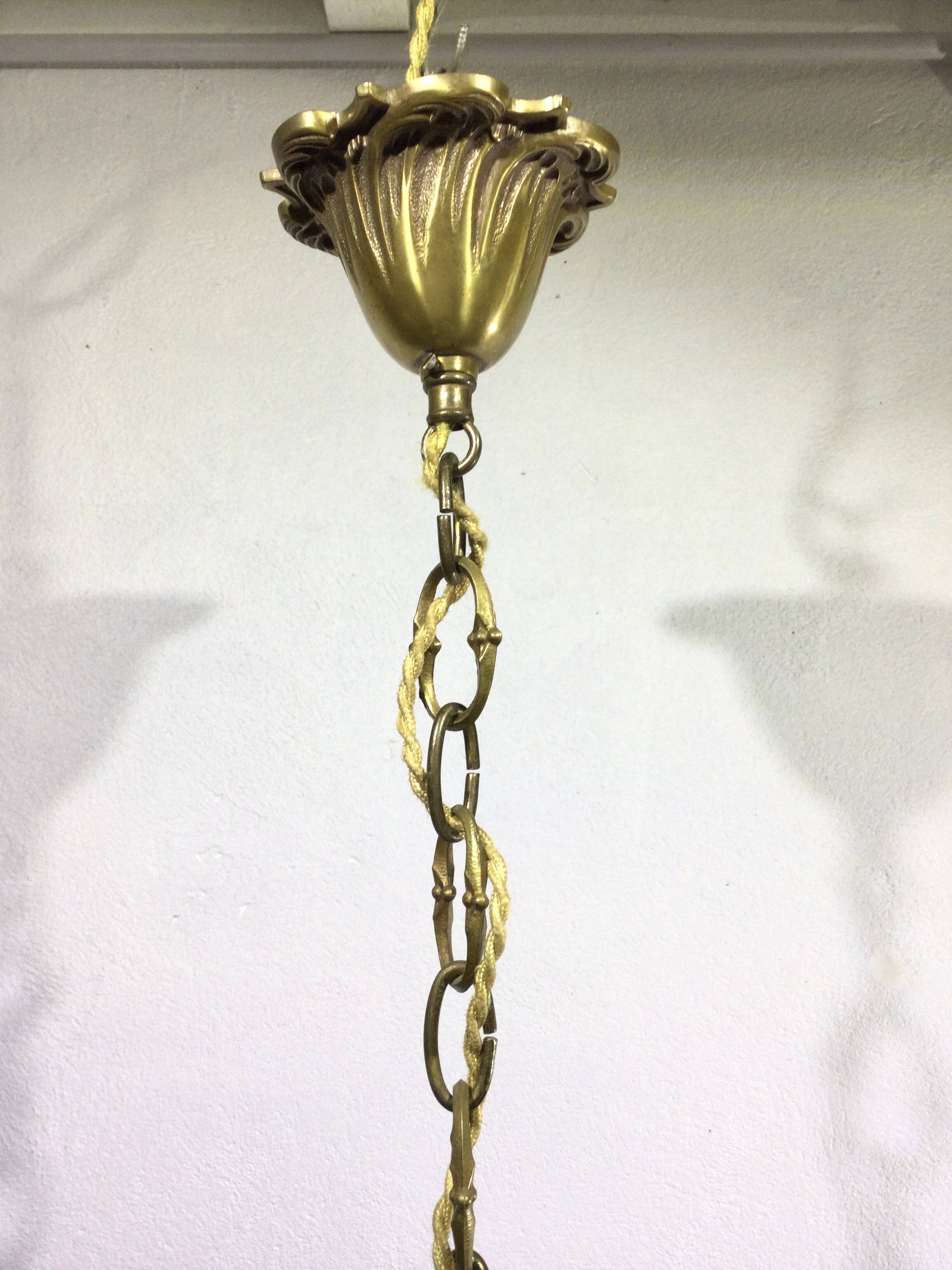 3-light cage chandelier