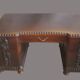 Oak desk with grape and vine leaf carvings