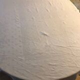 Monogrammed white linen tablecloth