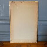 Watercolor on paper forest alley by Auger 1934 wooden frame